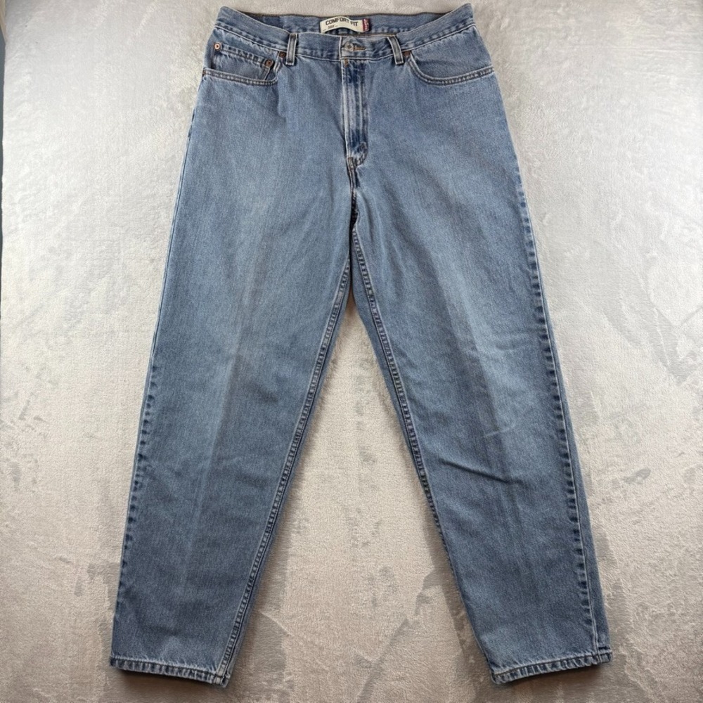 Vintage Levis 560 Jeans Mens 36x34 Blue Y2K Loose Tapered Light Wash Denim